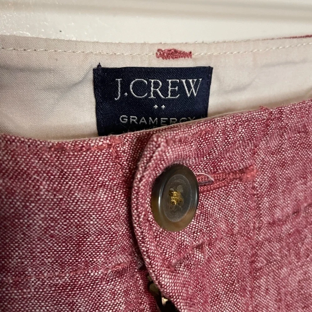 J. Crew gramercy men’s shorts heathered red linen